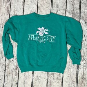 Vintage Atlantic City New Jersey Travel Tourism Vacation Crewneck Sweatshirt